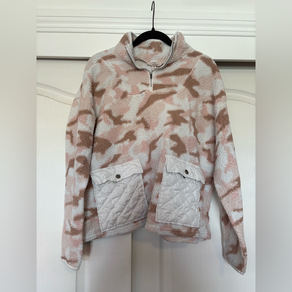 Como Pink and Brown Fleece Pullover